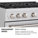 ZLINE Autograph 36-Inch Paramount Dual Fuel Range in Stainless Steel with Gold Helix Handle (SDRZ-36-KG)