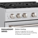ZLINE Appliance Package - 30-Inch Stainless Steel Gas Range, Modern Over The Range Microwave and Tall Tub Dishwasher (3KP-SGROTR30-DWV)