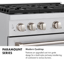 ZLINE Autograph 48-Inch Paramount DuoPro Gas Range in Black Stainless Steel with Polished Gold Helix Handles (PSGRBZ-48-KG)