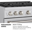 ZLINE 48-Inch 6.7 cu. ft. Paramount Dual Fuel Range with 8 Burner DuoPro™ Cooktop and Dual Ovens with White Matte Doors (PSDR-WM-48)