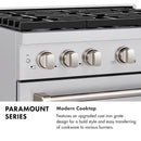 ZLINE Autograph Edition 48-Inch 6.7 cu. ft. Paramount Gas Range with 8 Burner DuoPro™ Cooktop and Dual Ovens with White Matte Doors and Polished Gold Accents (PSGRZ-WM-48-G)