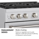 ZLINE 48-Inch 6.7 cu. ft. Paramount Dual Fuel Range with 8 Burner DuoPro™ Cooktop and Dual Ovens in Black Stainless Steel (PSDRB-48)
