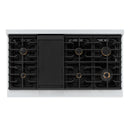 ZLINE Paramount 48-Inch Gas Rangetop with 8 Brass Burners and Porcelain Cooktop in Stainless Steel (SRT-BR-48)