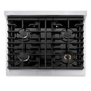 ZLINE Paramount 30-Inch Gas Rangetop with 4 Burners and Porcelain Cooktop in Stainless Steel (SRT30)