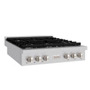 ZLINE Paramount 36-Inch Gas Rangetop with 6 Burners and Porcelain Cooktop in Stainless Steel (SRT36)