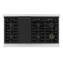 ZLINE Autograph Edition 48-Inch 6.7 Cu. Ft. Marino Double Oven Gas Range with 8 Burner Cooktop in Stainless Steel and Polished Gold Accents (MGRZ-48-G)