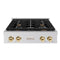 ZLINE Autograph Edition 30-Inch Paramount Gas Rangetop with 4 Burners and Porcelain Cooktop in Stainless Steel with Polished Gold Accents (SRTZ-30-G)