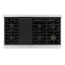 ZLINE Autograph Edition 48-Inch Paramount Gas Rangetop with 8 Burners and Porcelain Cooktop in Stainless Steel with Champagne Bronze Accents (SRTZ-48-CB)