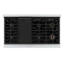 ZLINE Autograph Edition 48-Inch Paramount Gas Rangetop with 8 Burners and Porcelain Cooktop in Stainless Steel with Matte Black Accents (SRTZ-48-MB)