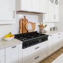 ZLINE 3-Piece Appliance Package - 30-Inch Rangetop, Over-the-Range Microwave Oven, and  Double Wall Oven in Black Stainless Steel (3KP-RTBOTRH30-AWD)