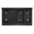 ZLINE 48-Inch 6.7 cu. ft. Paramount Dual Fuel Range with 8 Burner DuoPro™ Cooktop and Dual Ovens in Black Stainless Steel (PSDRB-48)