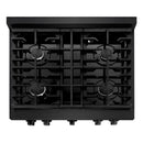 ZLINE 30-Inch Paramount Gas Range with 4 Burner and 4.2 cu.ft. Convection Gas Oven in Black Stainless Steel (SGRB-30)