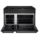 ZLINE 48-Inch Paramount Gas Range with 8 Gas Burners and 6.7 cu. ft. Gas Double Oven in Black Stainless Steel (SGRB-48)