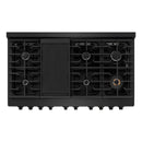 ZLINE 5-Piece Appliance Package - 48-Inch Paramount Gas Range, Wall Mount Range Hood, 36-Inch French Door Refrigerator, Dishwasher, and 30-Inch Microwave Drawer in Black Stainless Steel