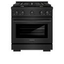 ZLINE 30-Inch Paramount Gas Range with 4.2 cu. ft. Convection Gas Oven in Black Stainless Steel with 4 Brass Burners (SGRB-BR-30)