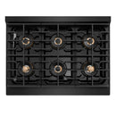 ZLINE 36-Inch 5.2 cu. ft. Paramount Gas Range with 6 Burner DuoPro™ Cooktop and Convection Gas Oven in Black Stainless Steel (PSGRB-36)