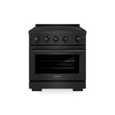 ZLINE 30-Inch 4.2 Cu. Ft. Paramount Induction Range with 4 Element Cooktop and Electric Convection Oven in Black Stainless Steel (SINRB-30)