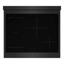 ZLINE Autograph Edition 30 in. 4.2 cu. ft. Paramount Induction Range with 4 Element Cooktop and Electric Convection Oven in Black Stainless Steel with Polished Gold Accents (SINRBZ-30-G)