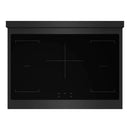 ZLINE Autograph Edition 36-Inch 5.2 Cu.Ft. Paramount Induction Range with 5 Element Cooktop and Electric Convection Oven in Black Stainless Steel with Champagne Bronze Accents (SINRBZ-36-CB)