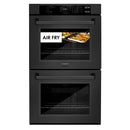 ZLINE 3-Piece Appliance Package - 30-Inch Rangetop, Over-the-Range Microwave Oven, and  Double Wall Oven in Black Stainless Steel (3KP-RTBOTRH30-AWD)