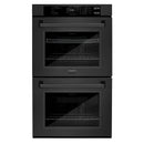 ZLINE 3-Piece Appliance Package - 30-Inch Rangetop, Over-the-Range Microwave Oven, and  Double Wall Oven in Black Stainless Steel (3KP-RTBOTRH30-AWD)