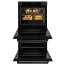 ZLINE 5-Piece Appliance Package - 30-Inch Rangetop with Brass Burners, Refrigerator, 30-Inch Electric Double Wall Oven, 3-Rack Dishwasher, and Convertible Wall Mount Hood in Black Stainless Steel (5KPR-RTBRH30-AWDDWV)