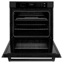 ZLINE 2-Piece Appliance Package - 30-inch Electric Wall Oven & 24-inch Microwave Oven in Black Stainless Steel (2KP-MW24-AWS30BS)