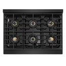 ZLINE 36-Inch Paramount Gas Rangetop with 6 Burner DuoPro™ Cooktop in Black Stainless Steel (PSRTB-36)