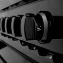 ZLINE 4-Piece Appliance Package - 36-Inch Dual Fuel Range with Brass Burners, Refrigerator, Microwave Oven, and 3-Rack Dishwasher in Black Stainless Steel