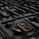 ZLINE 48-Inch 6.7 Cu. Ft. Paramount Double Oven Dual Fuel Range with 8 Burner Gas Cooktop in Black Satin Stainless Steel (SDRBS-48)