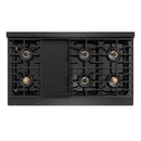 ZLINE 48-Inch 6.7 Cu. Ft. Paramount Dual Fuel Range with 8 Burner DuoPro™ Cooktop and Dual Ovens in Black Satin Stainless Steel (PSDRBS-48)