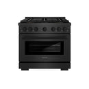 ZLINE 36-Inch 5.2 Cu. Ft. Paramount Dual Fuel Range with 6 Burner DuoPro Cooktop in Black Satin Stainless Steel (PSDRBS-36)
