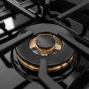 ZLINE 36-Inch 5.2 Cu. Ft. Paramount Gas Range with 6 Burner Cooktop and Convection Gas Oven in Black Satin (SGRBS-36)
