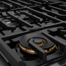 ZLINE 48-Inch 6.7 Cu. Ft. Paramount Double Oven Gas Range with 8 Burner Cooktop in Black Satin Stainless Steel (SGRBS-48)