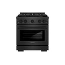 ZLINE 30-Inch 4.2 Cu. Ft. Paramount Gas Range with 4 Burner DuoPro™ Cooktop and Convection Oven in Black Satin Stainless Steel (PSGRBS-30)