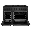 ZLINE 48-Inch 6.7 Cu. Ft. Paramount Gas Range with 8 Burner DuoPro™ Cooktop and Dual Ovens in Black Satin Stainless Steel (PSGRBS-48)