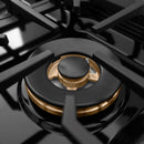 ZLINE Autograph 30-Inch 4.2 Cu. Ft. Paramount Gas Range with 4 Burner DuoPro Cooktop in Black Satin and Champagne Accents (PSGRBSZ-30-CB)