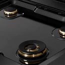 ZLINE Autograph 30-Inch Paramount Gas Rangetop with 4 Burners and Porcelain Cooktop in Black Satin and Champagne Bronze Accents (SRTBSZ-30-CB)