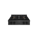 ZLINE 30-Inch Paramount Gas Rangetop with 4 Burner DuoPro™ Cooktop in Black Satin Stainless Steel (PSRTBS-30)