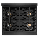 ZLINE 30-Inch Paramount Gas Rangetop with 4 Burner DuoPro™ Cooktop in Black Satin Stainless Steel (PSRTBS-30)