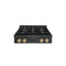 ZLINE Autograph 30-Inch Paramount Gas Rangetop with 4 Burner DuoPro™ Cooktop in Black Satin and Polished Gold Accents (PSRTBSZ-30-G)