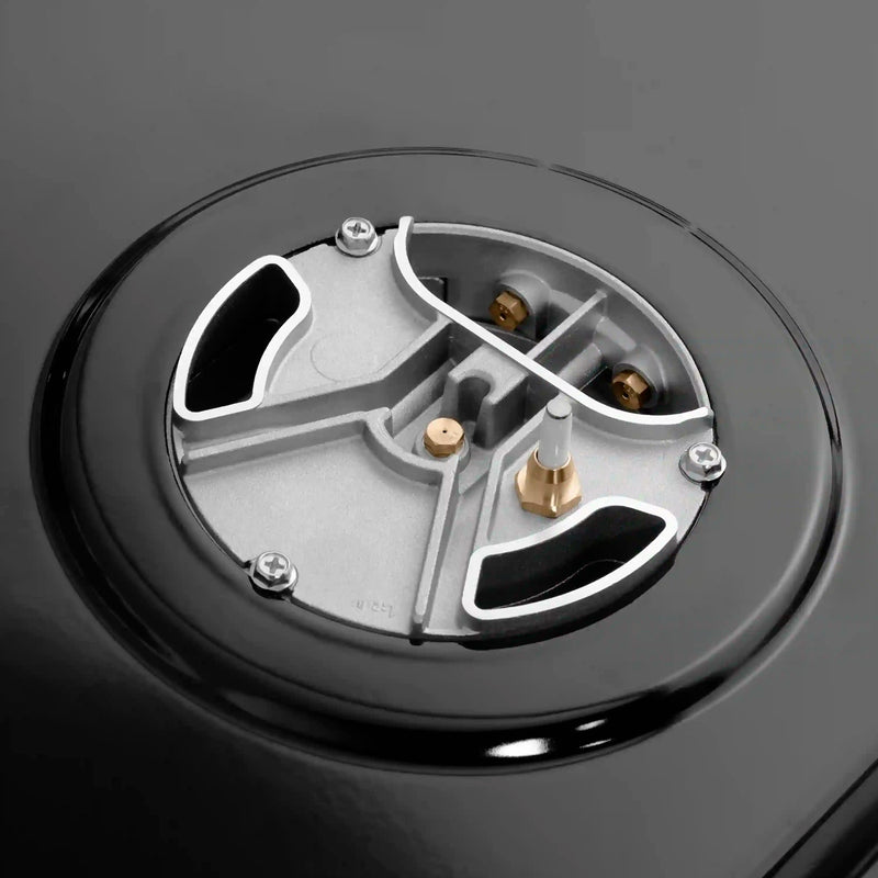 ZLINE Autograph 30-Inch Paramount Gas Rangetop with 4 Burner DuoPro™ Cooktop in Black Satin and Polished Gold Accents (PSRTBSZ-30-G)