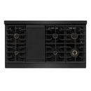 ZLINE Autograph 48-Inch Paramount Gas Range in Black Stainless Steel with Bronze Helix Handles (SGRBZ-48-KCB)