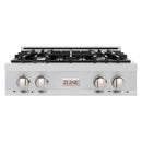 ZLINE 30-Inch Porcelain Gas Stovetop with 4 Gas Burners and Griddle (RT-GR-30)