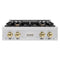 ZLINE Autograph Edition 30-Inch Porcelain Rangetop with 4 Gas Burners in Stainless Steel and Gold Accents (RTZ-30-G)