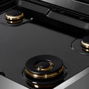 ZLINE Autograph Edition 30-Inch Porcelain Rangetop with 4 Gas Brass Burners in Stainless Steel with Matte Black Accents (RTZ-30-MB)