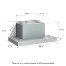 ZLINE 34-Inch 700 CFM DuraMount Wall Mount Range Hood Insert in Stainless Steel (683-34)