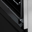 ZLINE 36-inch Legacy Series Dual Fuel Range in Fingerprint Resistant DuraSnow® Stainless with Black Matte Door (RAS-BLM-36)