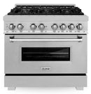 ZLINE 36-inch Legacy Series Dual Fuel Range in Fingerprint Resistant Satin Stainless Steel (RAS-SN-36)
