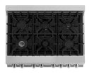 ZLINE 36-inch Legacy Series Dual Fuel Range in Fingerprint Resistant Satin Stainless Steel (RAS-SN-36)